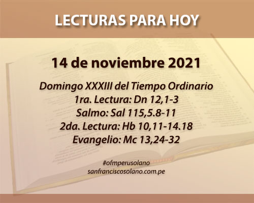 Lecturas del día: 14 de noviembre 2021