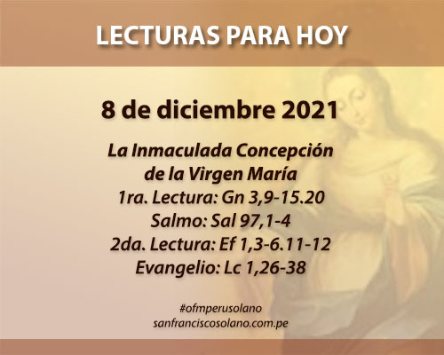 Lecturas del día: 8 de diciembre 2021