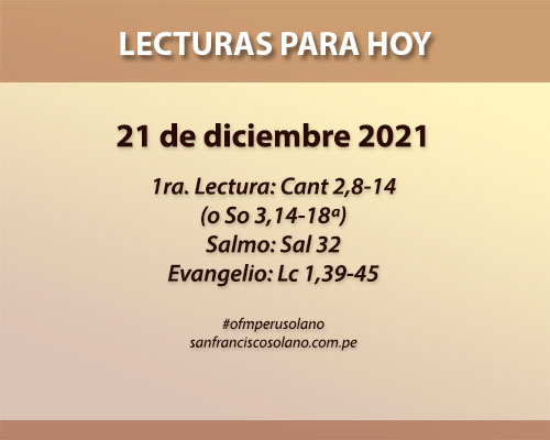 Lecturas del día: 21 de diciembre 2021