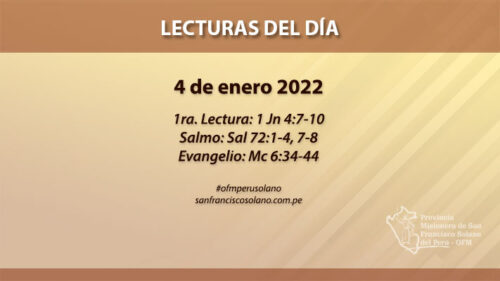 Lecturas del día: 4 de enero 2022