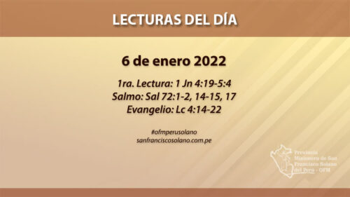 Lecturas del día: 6 de enero 2022