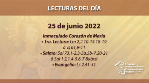 Lecturas del día: 25 de junio 2022