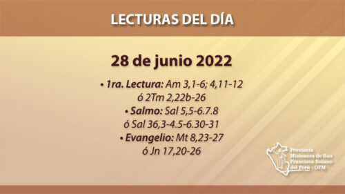 Lecturas del día: 28 de junio 2022