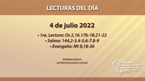 Lecturas del día: 4 de julio 2022