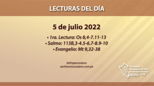 Lecturas del día: 5 de julio 2022