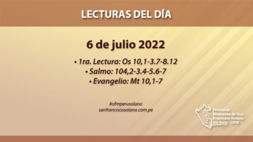 Lecturas del día: 6 de julio 2022