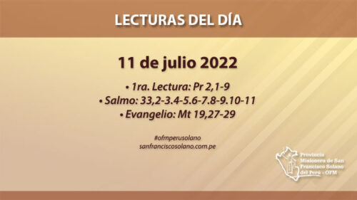 Lecturas del día: 11 de julio 2022