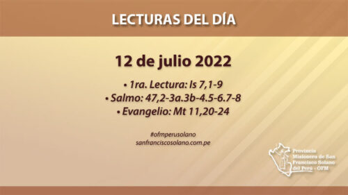 Lecturas del día: 12 de julio 2022