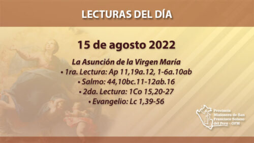 Lecturas del día: 15 de agosto 2022