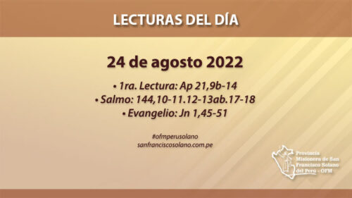 Lecturas del día: 24 de agosto 2022