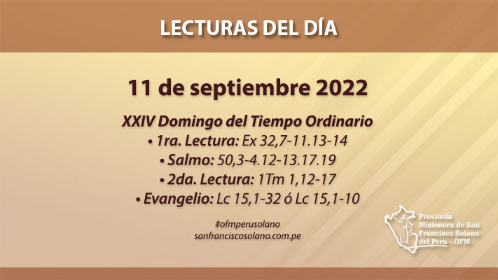 Lecturas del día: 11 de septiembre 2022