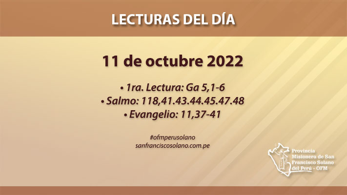 Lecturas del día: 11 de octubre 2022