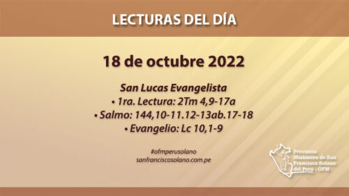 Lecturas del día: 18 de octubre 2022