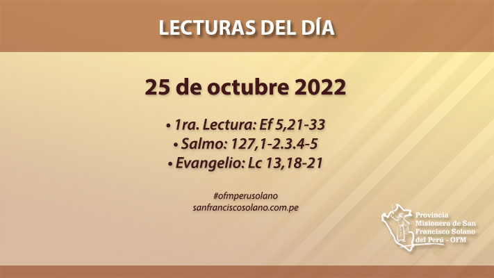 Lecturas del día: 25 de octubre 2022