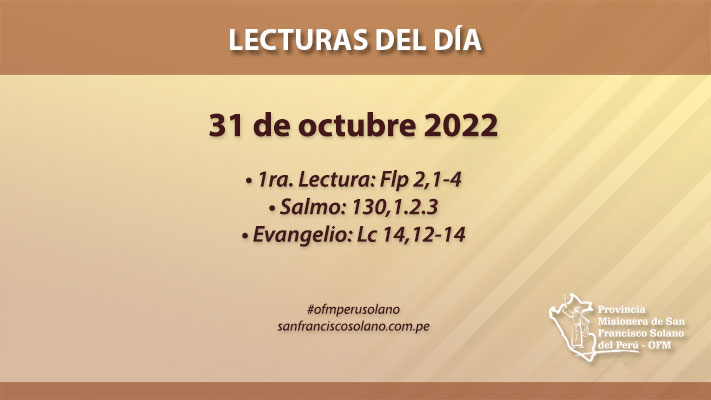Lecturas del día: 31 de octubre 2022