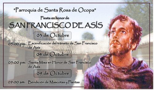 Ocopa: Fiesta en honor a San Francisco de Asís