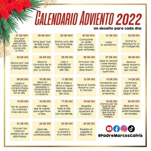 Calendario Adviento 2022 Ofmperusolano Franciscanos Perú Provincia