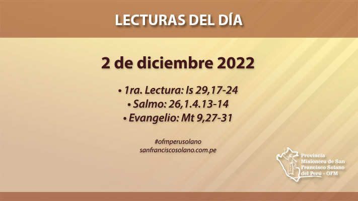 Lecturas del día: 2 de diciembre 2022